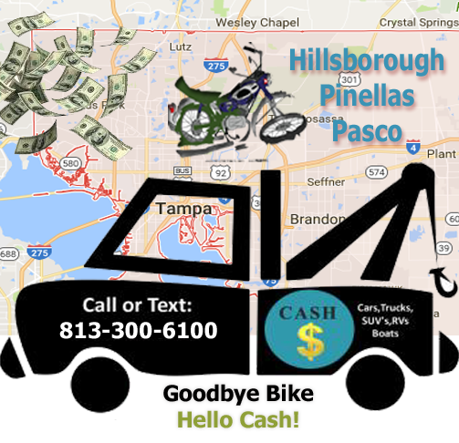 junk your motorcycle Tampa, Brandon, St Petersburg, Guflport, Clearwater, Largo 